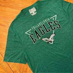 Philadelphia Eagles T-Shirt Large Heather Kelly Fanatics Tried & True Tri-Blend
